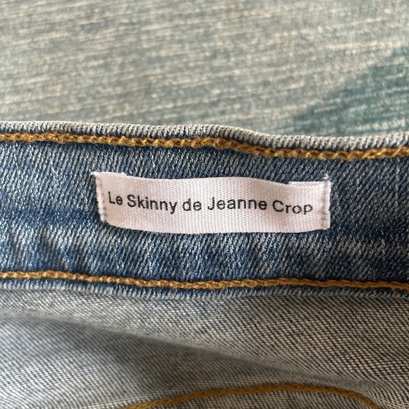 Frame Denim Women's Le Skinny De Jeanne Crop Blue Jeans - Picture 10 of 14